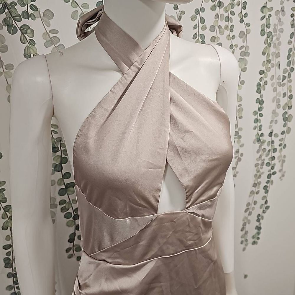 Show Me Your MuMu Adele Halter Maxi Dress Sz S - Picture 5 of 11